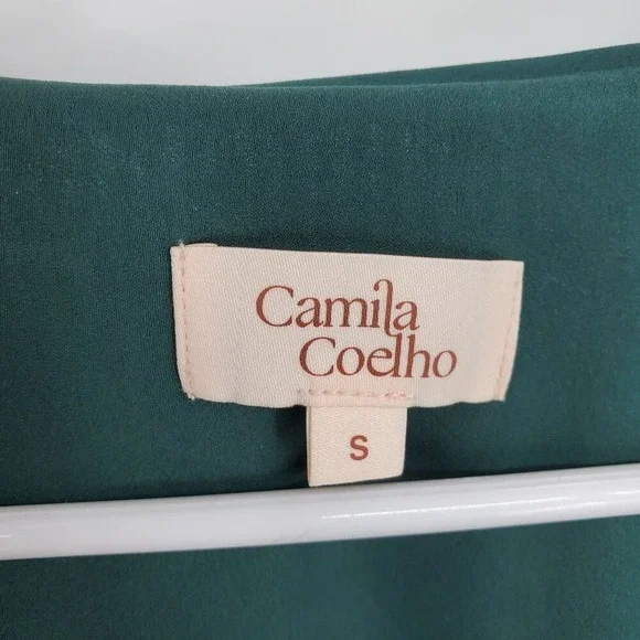 NWT Revolve Camila Coelho CeCe Emerald Green Sequin Draped Bodysuit Glam Party S - Picture 5 of 11